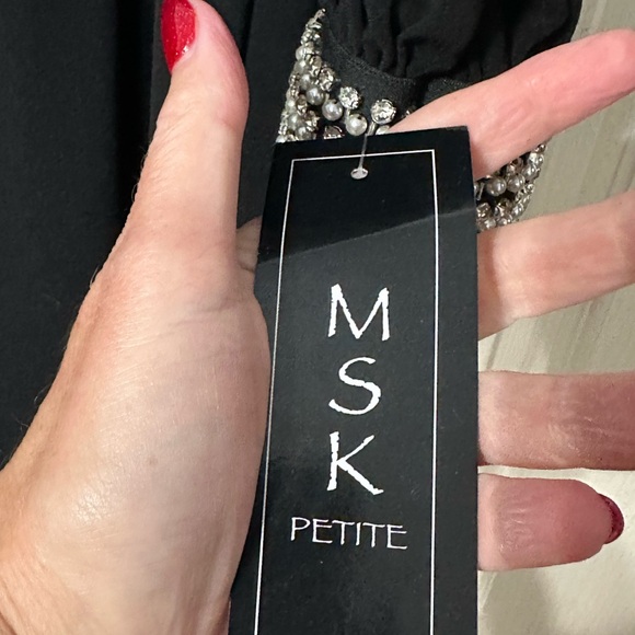 MSK Black Jumpsuit with Embellished Cuffs - Picture 6 of 7